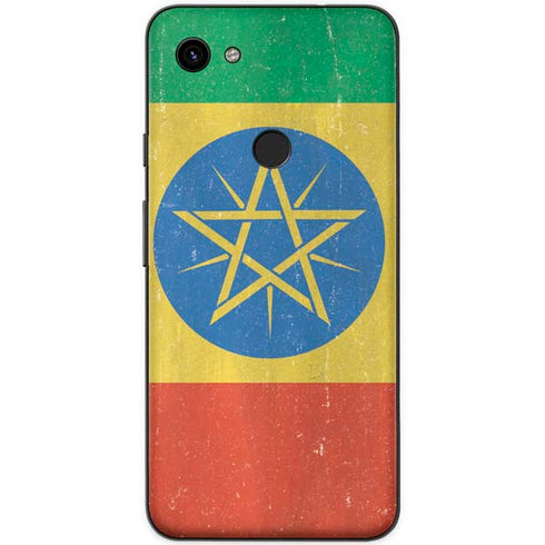 Ethiopia Flag Distressed Google Pixel 3a Skin